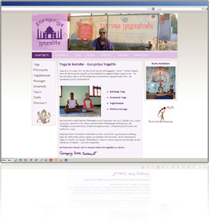 Webseite Gurupriya Yogalife
